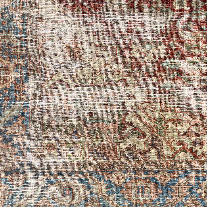 Adtugan Traditional Style Rust Washable Rug