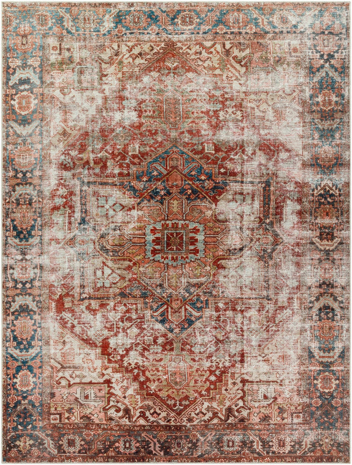 Adtugan Traditional Style Rust Washable Rug - The Rug Decor