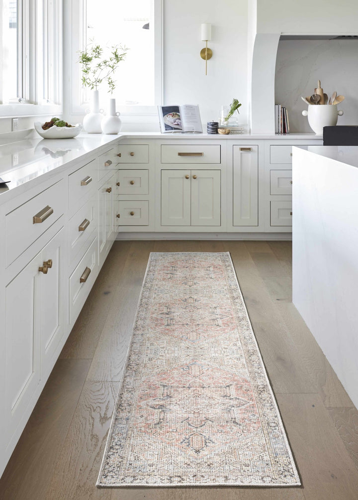 Aethwy Traditional Style Gray And Brown Washable Area Rug - The Rug Decor