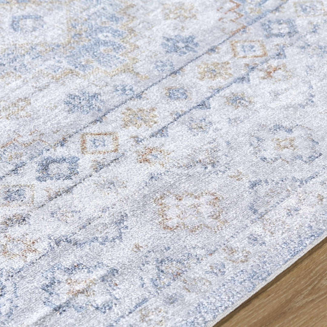 Agaton Traditional Gray And Beige Washable Rug - The Rug Decor