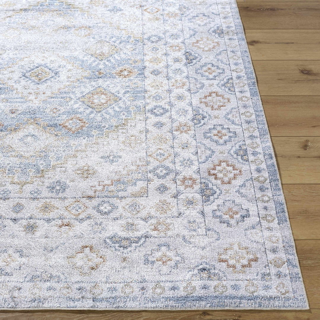 Agaton Traditional Gray And Beige Washable Rug - The Rug Decor