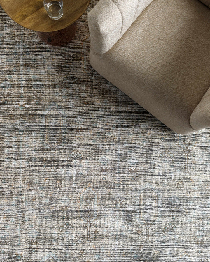 Aglaja Traditional Style Gray Machine Washable Area Rug - The Rug Decor