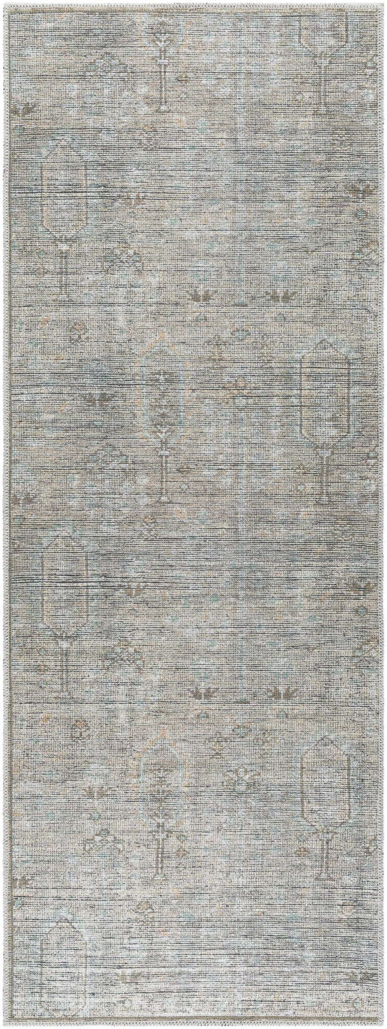 Aglaja Traditional Style Gray Machine Washable Area Rug - The Rug Decor