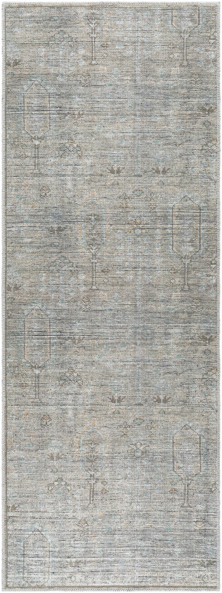 Aglaja Traditional Style Gray Machine Washable Area Rug - The Rug Decor