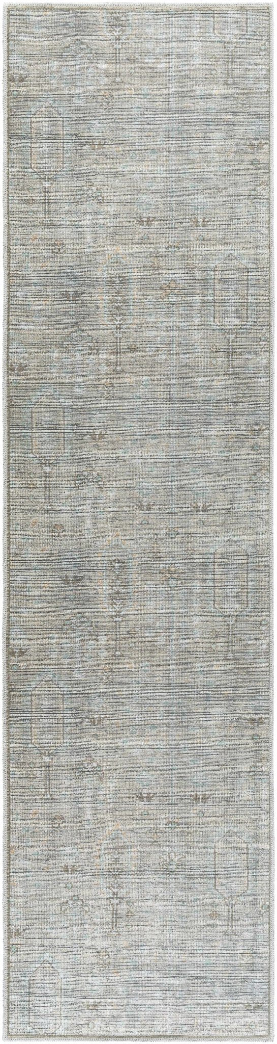 Aglaja Traditional Style Gray Machine Washable Area Rug - The Rug Decor