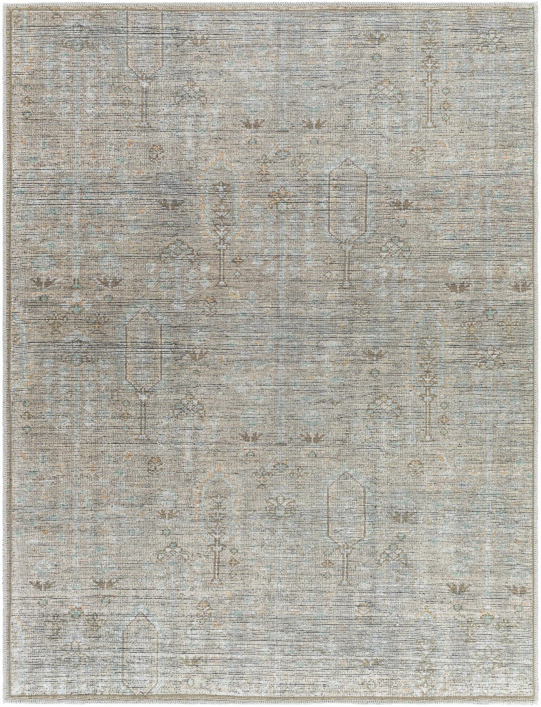 Aglaja Traditional Style Gray Machine Washable Area Rug - The Rug Decor