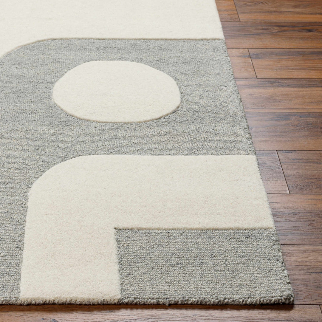 Aiden Contemporary Ivory And Gray Area Rug - The Rug Decor