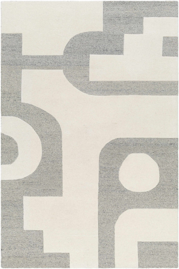 Aiden Contemporary Ivory And Gray Area Rug - The Rug Decor