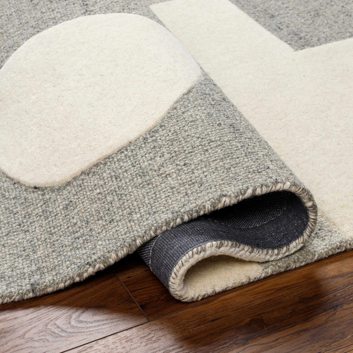 Aiden Contemporary Ivory And Gray Area Rug - The Rug Decor