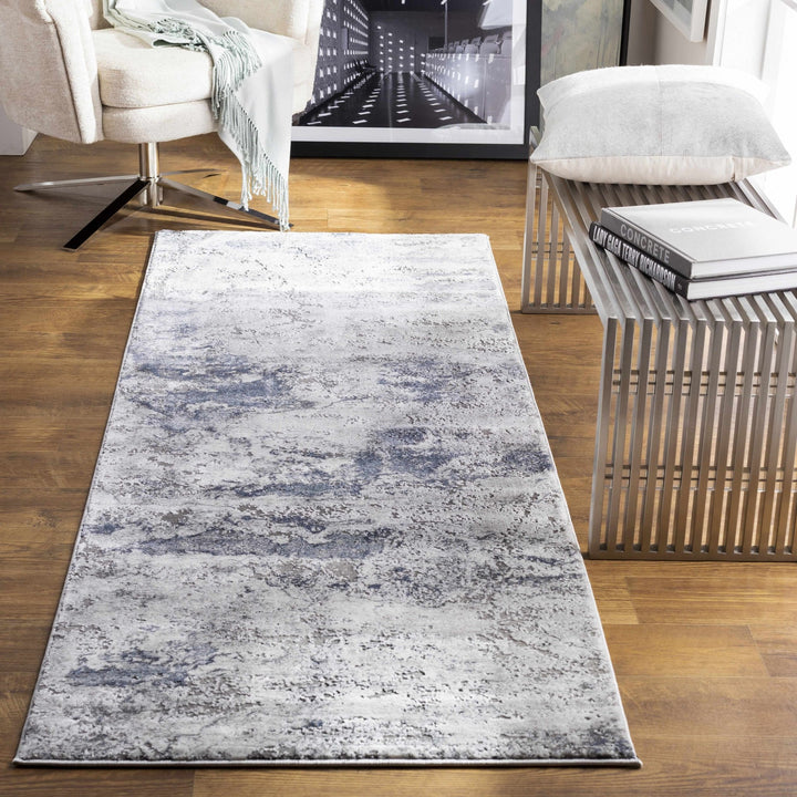 Ainslie Contemporary Abstract Gray Marble Rug - The Rug Decor