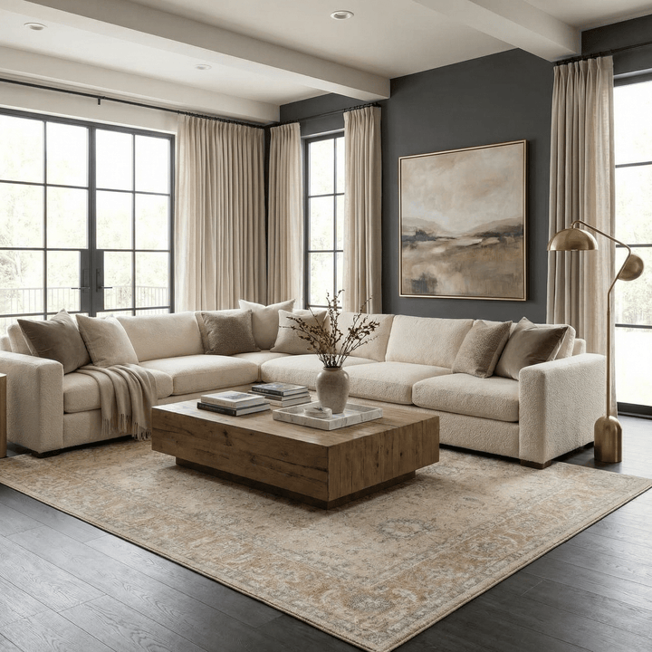 Airlia Traditional Style Beige And Gray Area Rug - The Rug Decor
