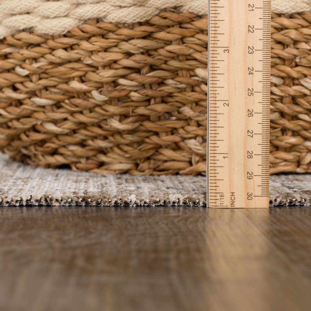 Aistys Washable Beige And Brown Machine Woven Outdoor Rug - The Rug Decor