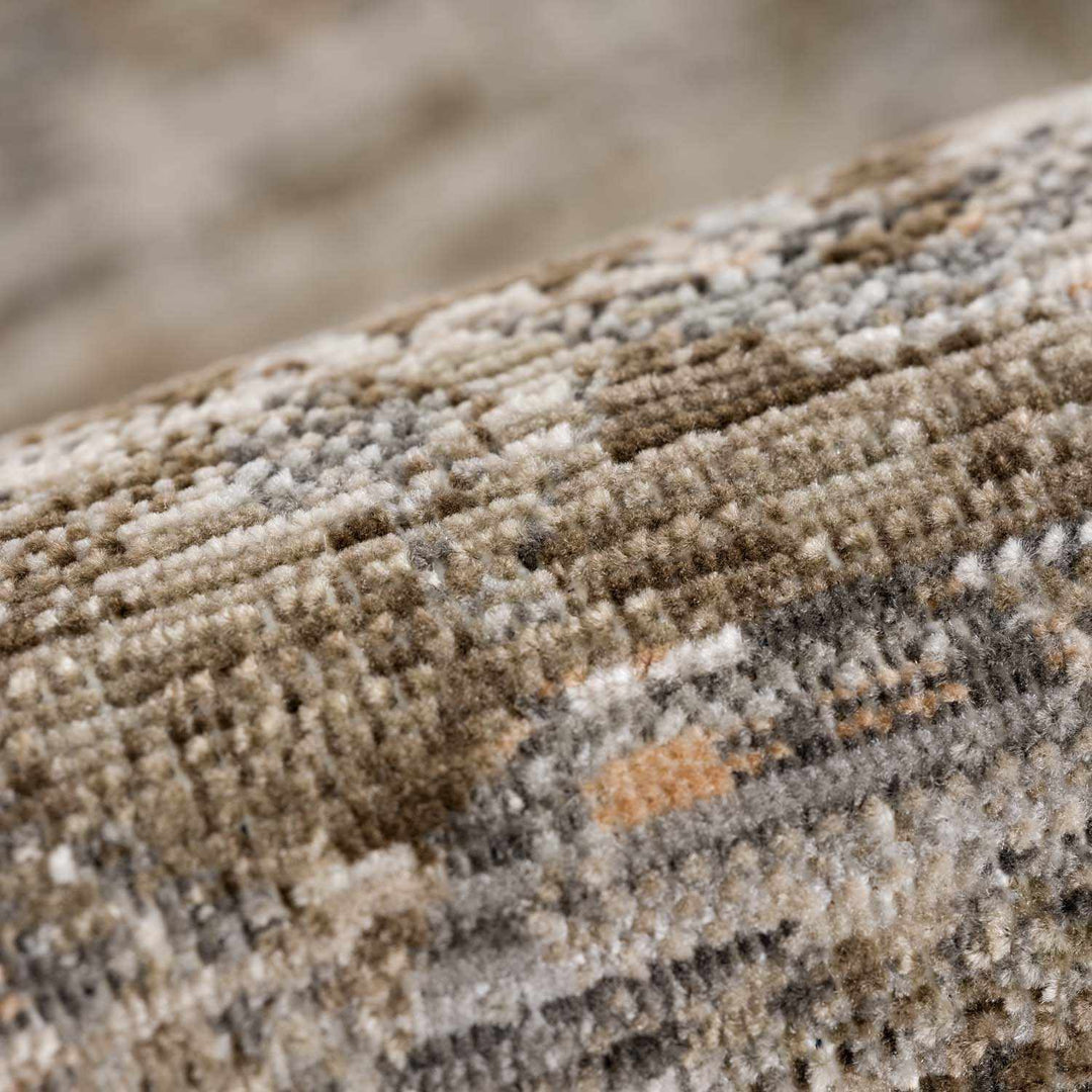 Aistys Washable Beige And Brown Machine Woven Outdoor Rug - The Rug Decor