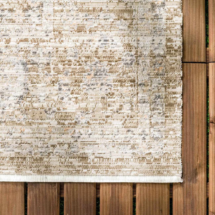 Aistys Washable Beige And Brown Machine Woven Outdoor Rug - The Rug Decor