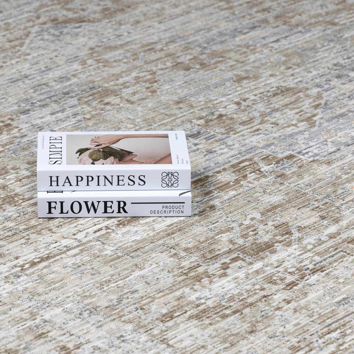 Aistys Washable Beige And Brown Machine Woven Outdoor Rug - The Rug Decor