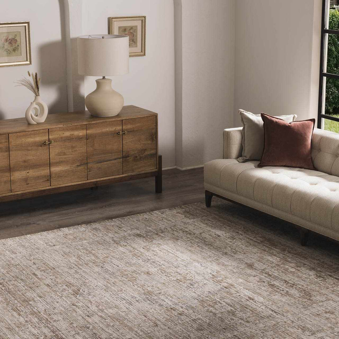 Aistys Washable Beige And Brown Machine Woven Outdoor Rug - The Rug Decor