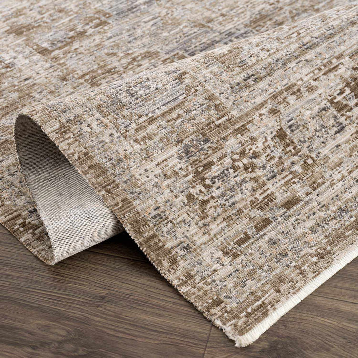 Aistys Washable Beige And Brown Machine Woven Outdoor Rug - The Rug Decor