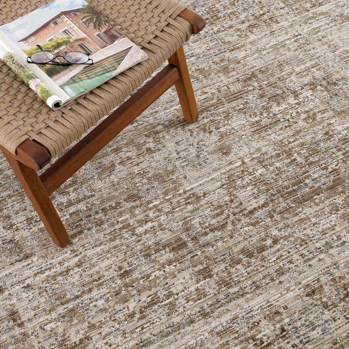 Aistys Washable Beige And Brown Machine Woven Outdoor Rug - The Rug Decor