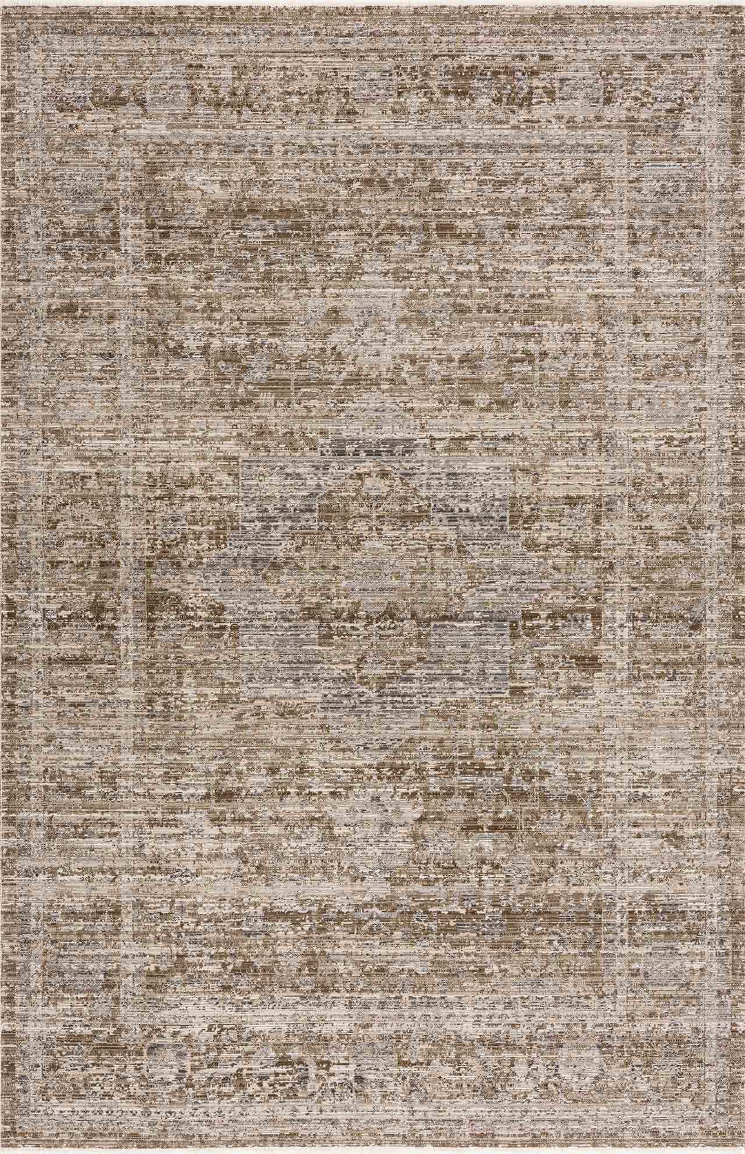 Aistys Washable Beige And Brown Machine Woven Outdoor Rug - The Rug Decor