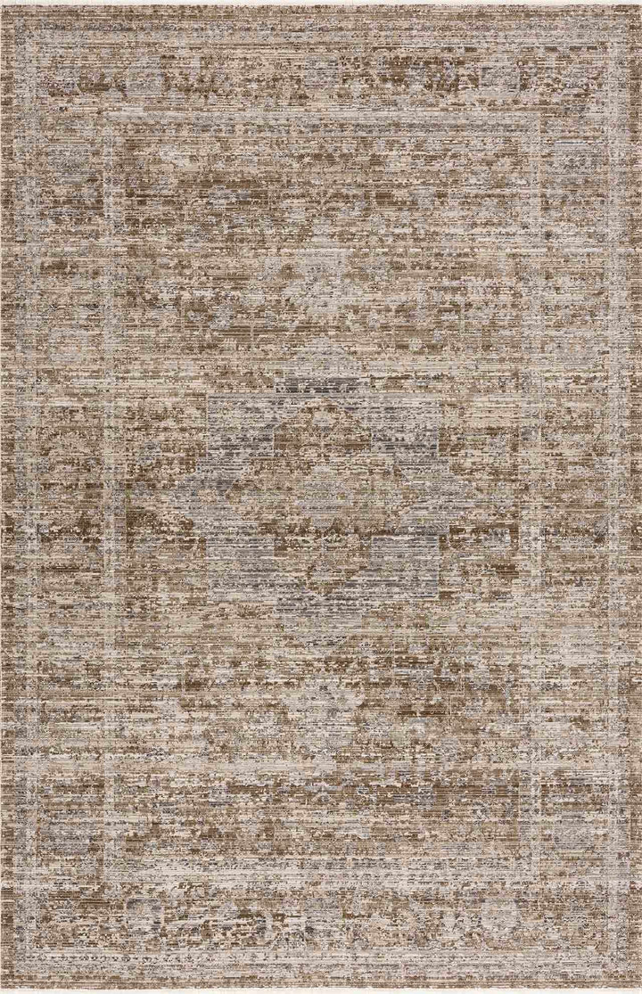 Aistys Washable Beige And Brown Machine Woven Outdoor Rug - The Rug Decor