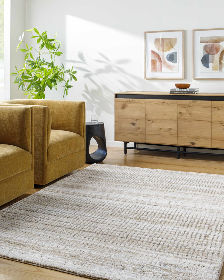 Akande Cream And Ivory Modern Style Rug - The Rug Decor