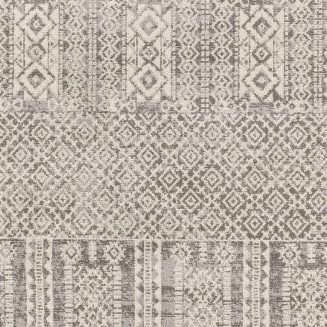 Akdiken Modern Geometrical Design Ivory And Gray Area Rug