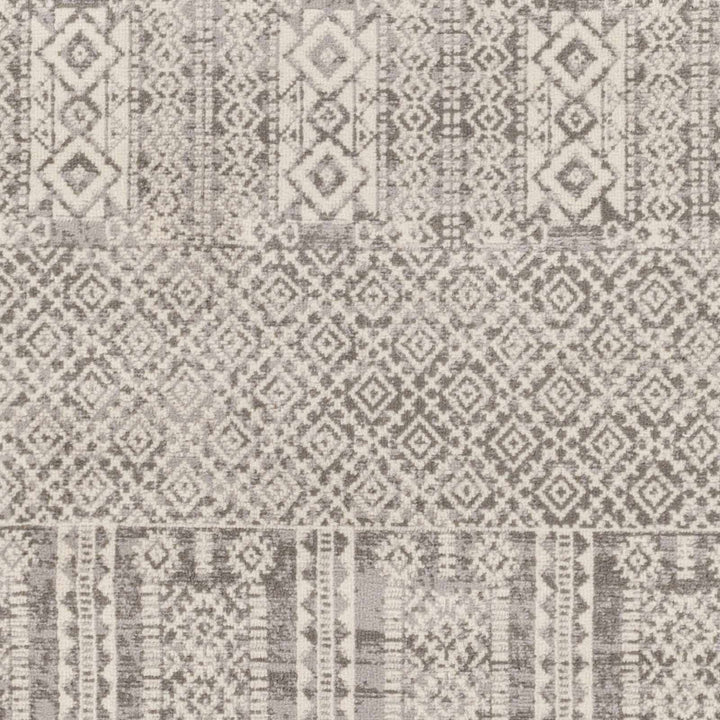 Akdiken Modern Geometrical Design Ivory And Gray Area Rug