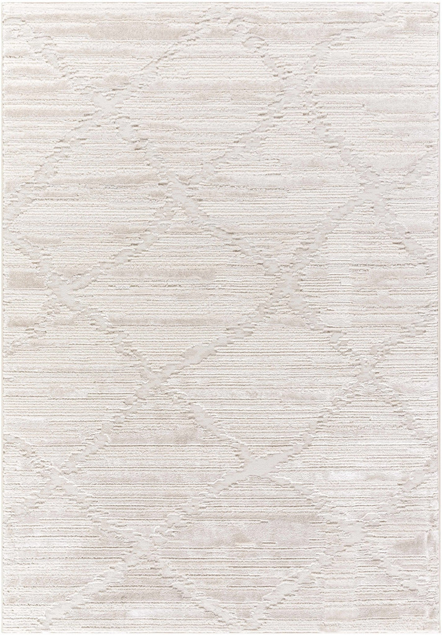 Akilah Contemporary Geometrical Ivory And Gray Rug - The Rug Decor