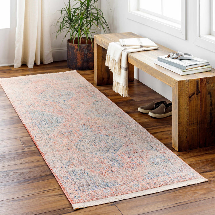 Akio Traditional Style Beige And Blue Area Rug - The Rug Decor