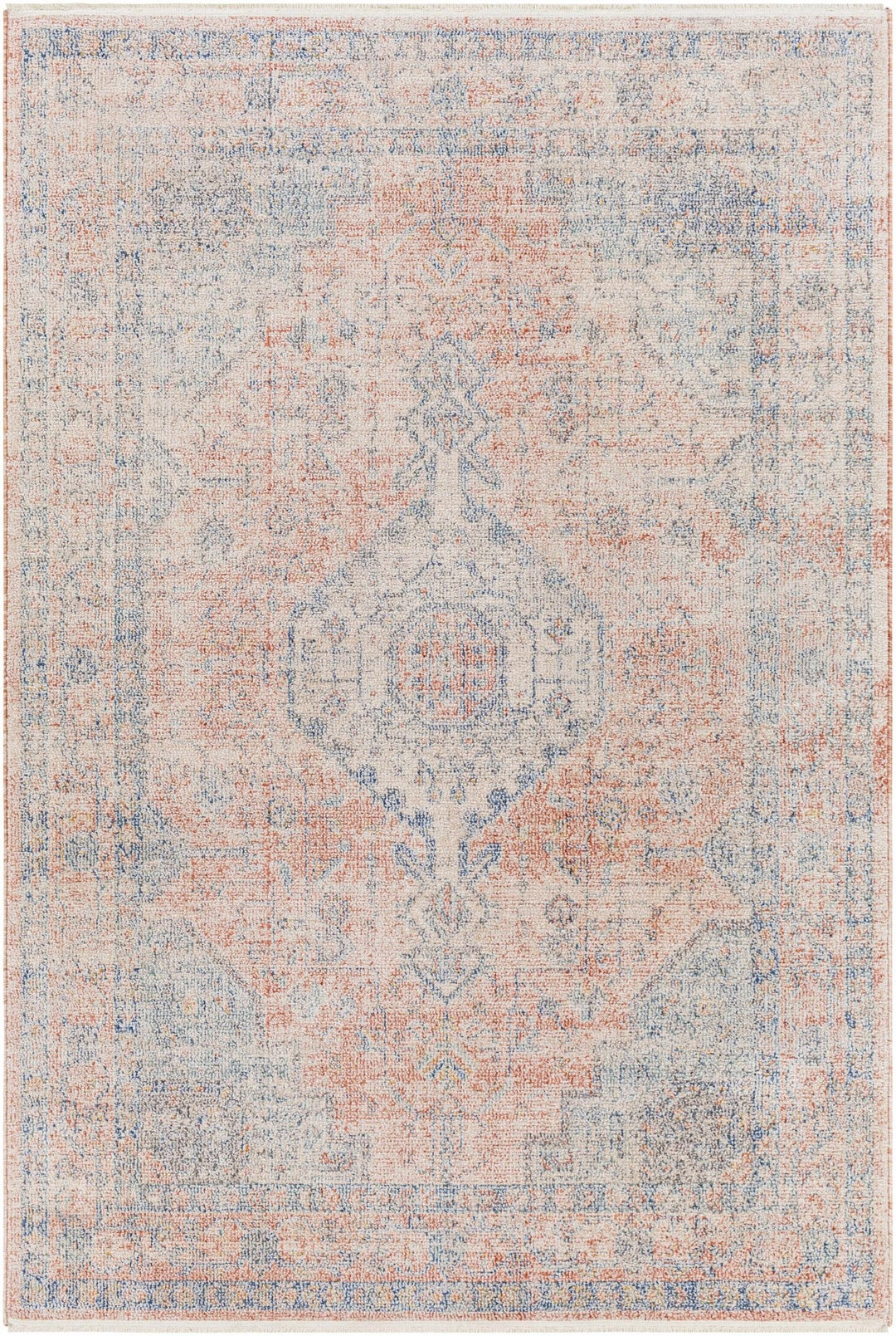 Akio Traditional Style Beige And Blue Area Rug - The Rug Decor