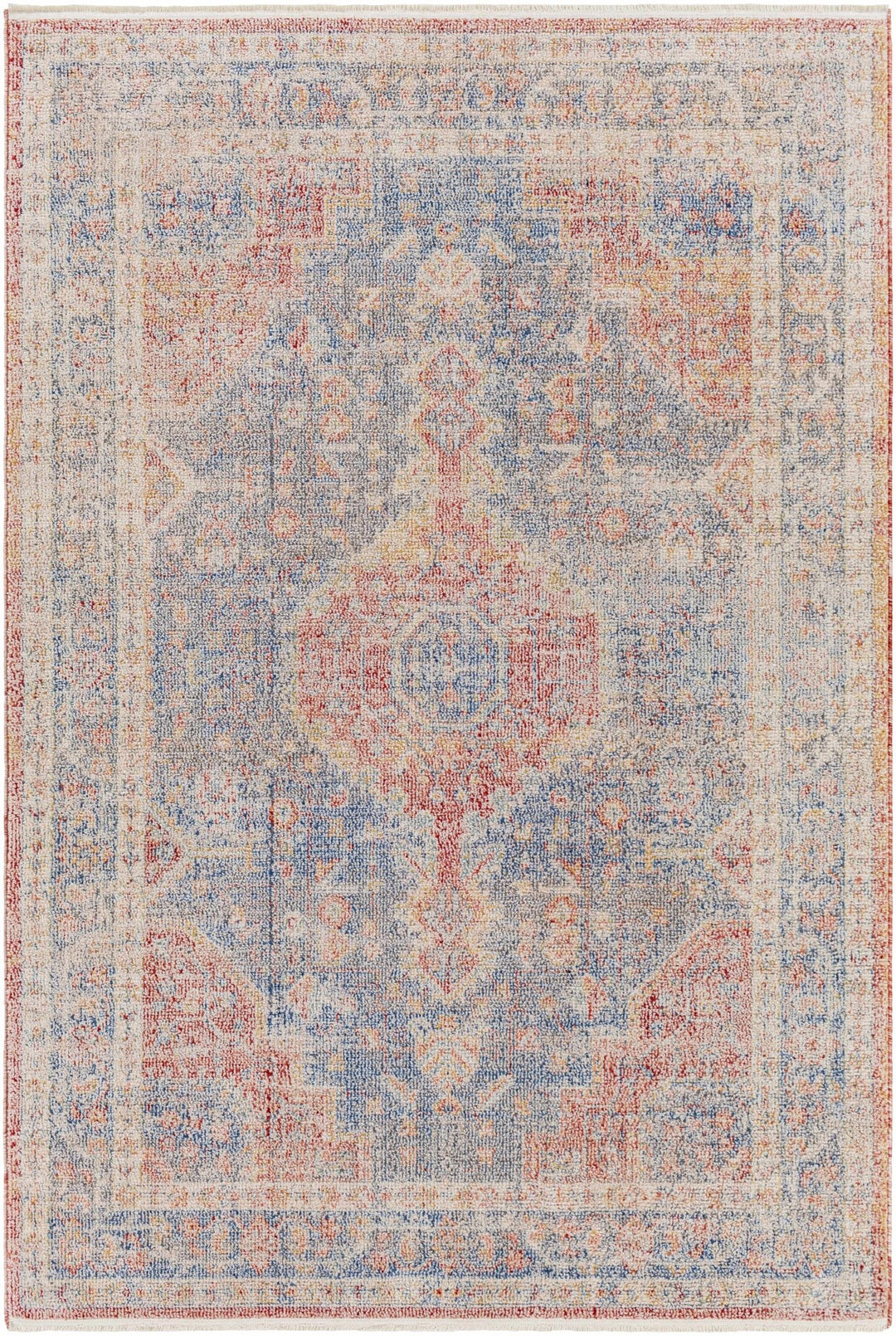 Akio Traditional Style Red & Blue Rug - The Rug Decor