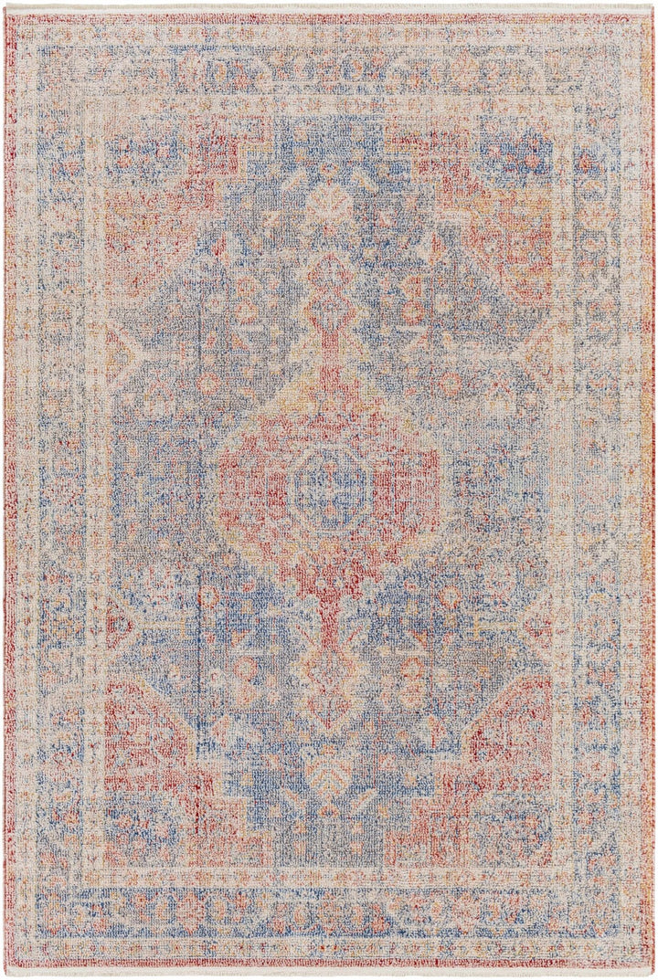 Akio Traditional Style Red & Blue Rug - The Rug Decor