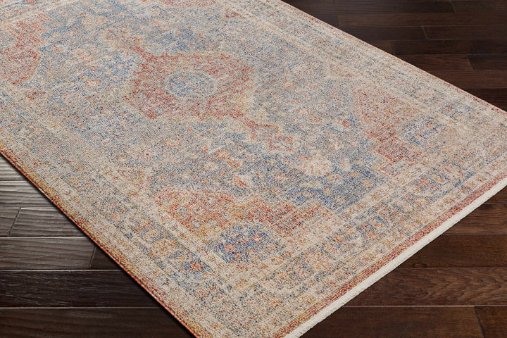 Akio Traditional Style Red & Blue Rug - The Rug Decor