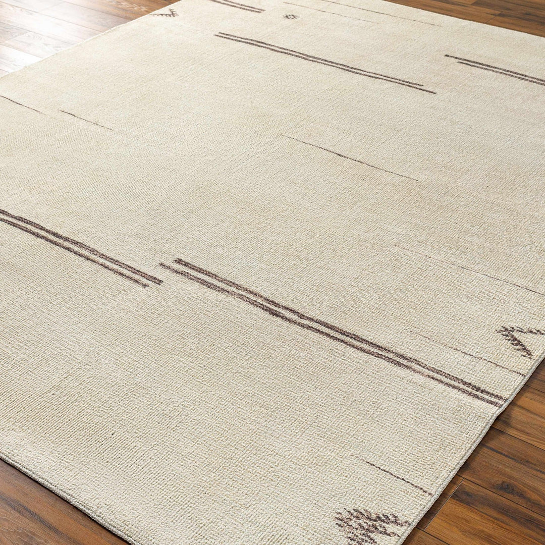 Akito Modern Abstract Ivory And Machine Woven Rug - The Rug Decor