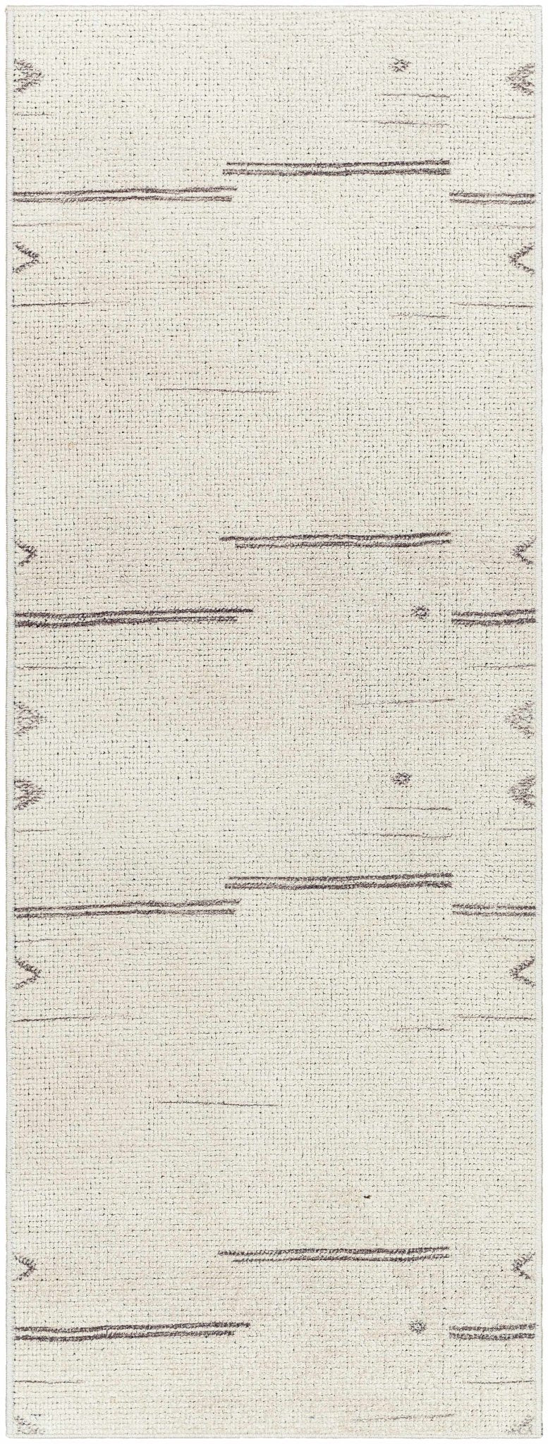 Akito Modern Abstract Ivory And Machine Woven Rug - The Rug Decor