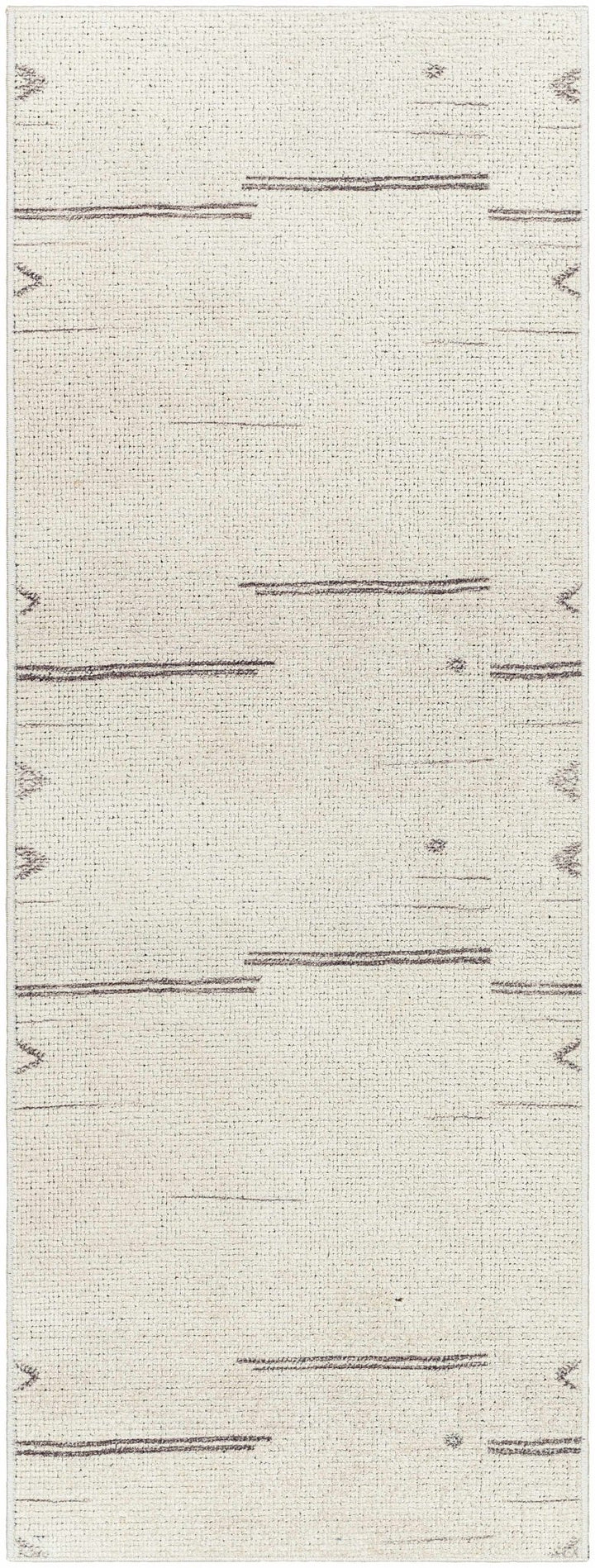 Akito Modern Abstract Ivory And Machine Woven Rug - The Rug Decor