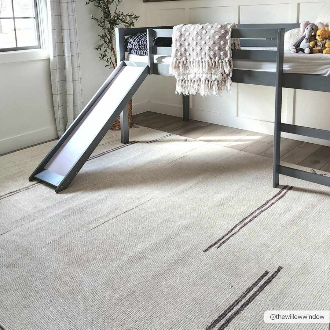 Akito Modern Abstract Ivory And Machine Woven Rug - The Rug Decor