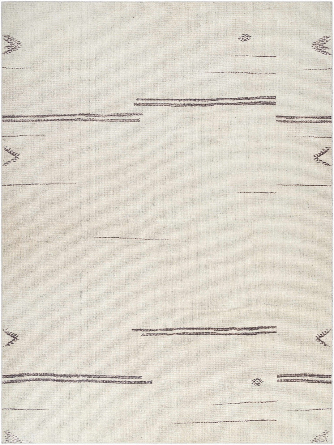 Akito Modern Abstract Ivory And Machine Woven Rug - The Rug Decor