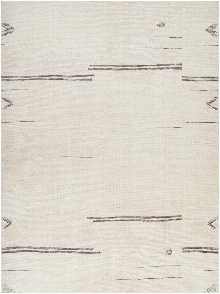 Akito Modern Abstract Ivory And Machine Woven Rug - The Rug Decor