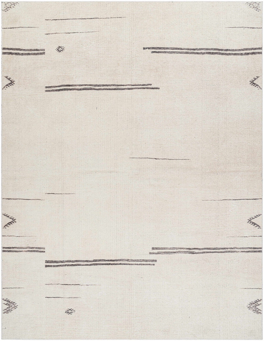 Akito Modern Abstract Ivory And Machine Woven Rug - The Rug Decor
