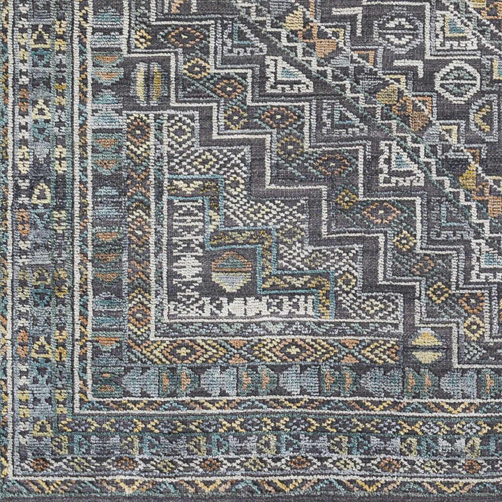 Akle Traditional Style Charcoal Hand Knotted Area Rug