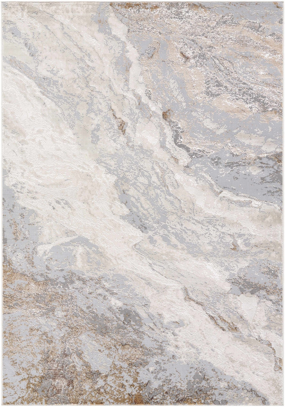Akuchi Contemporary Abstract Gray And Beige Rug - The Rug Decor