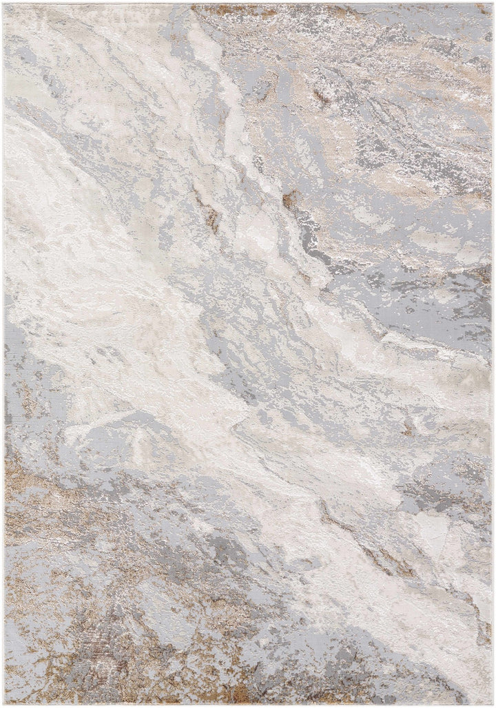 Akuchi Contemporary Abstract Gray And Beige Rug - The Rug Decor