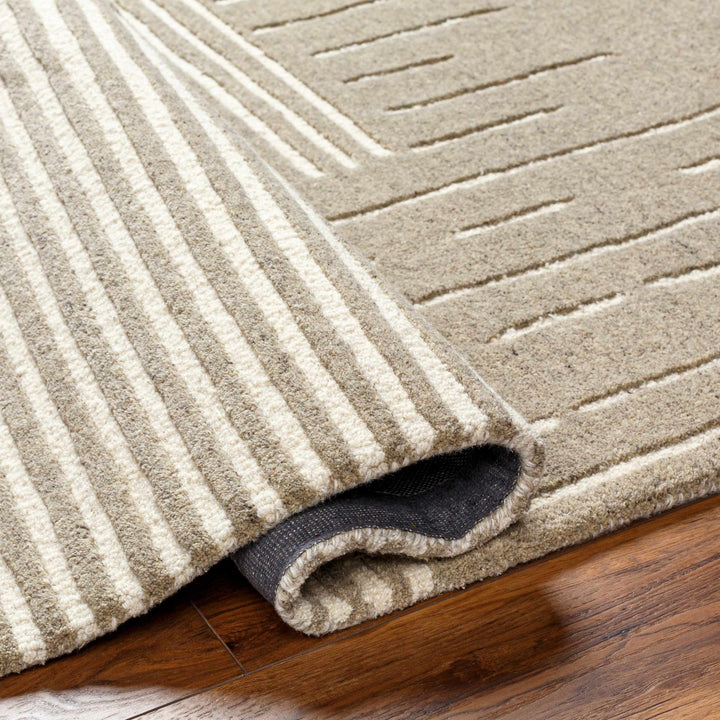 Akuji Contemporary Geometrical Beige Area Rug - The Rug Decor