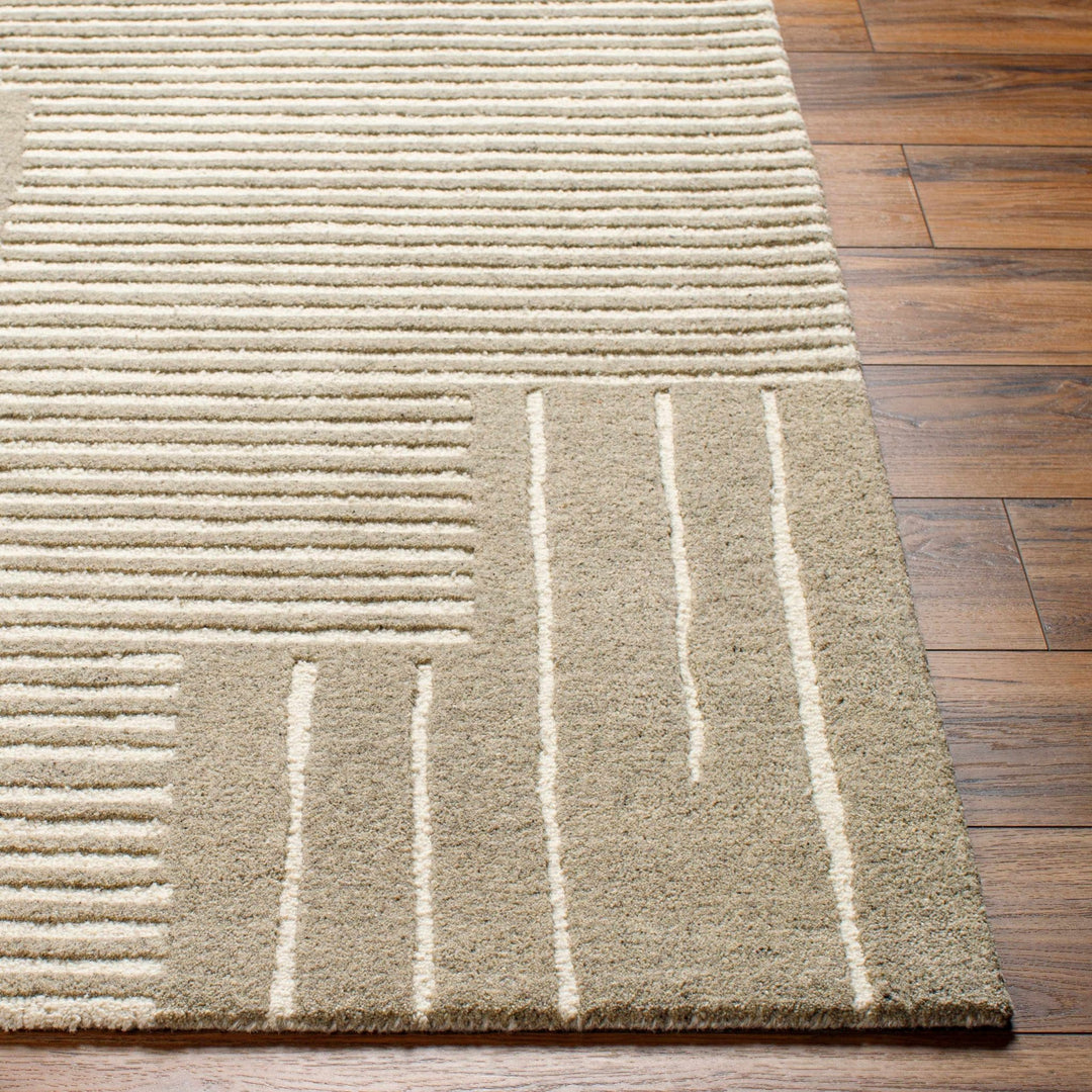 Akuji Contemporary Geometrical Beige Area Rug - The Rug Decor