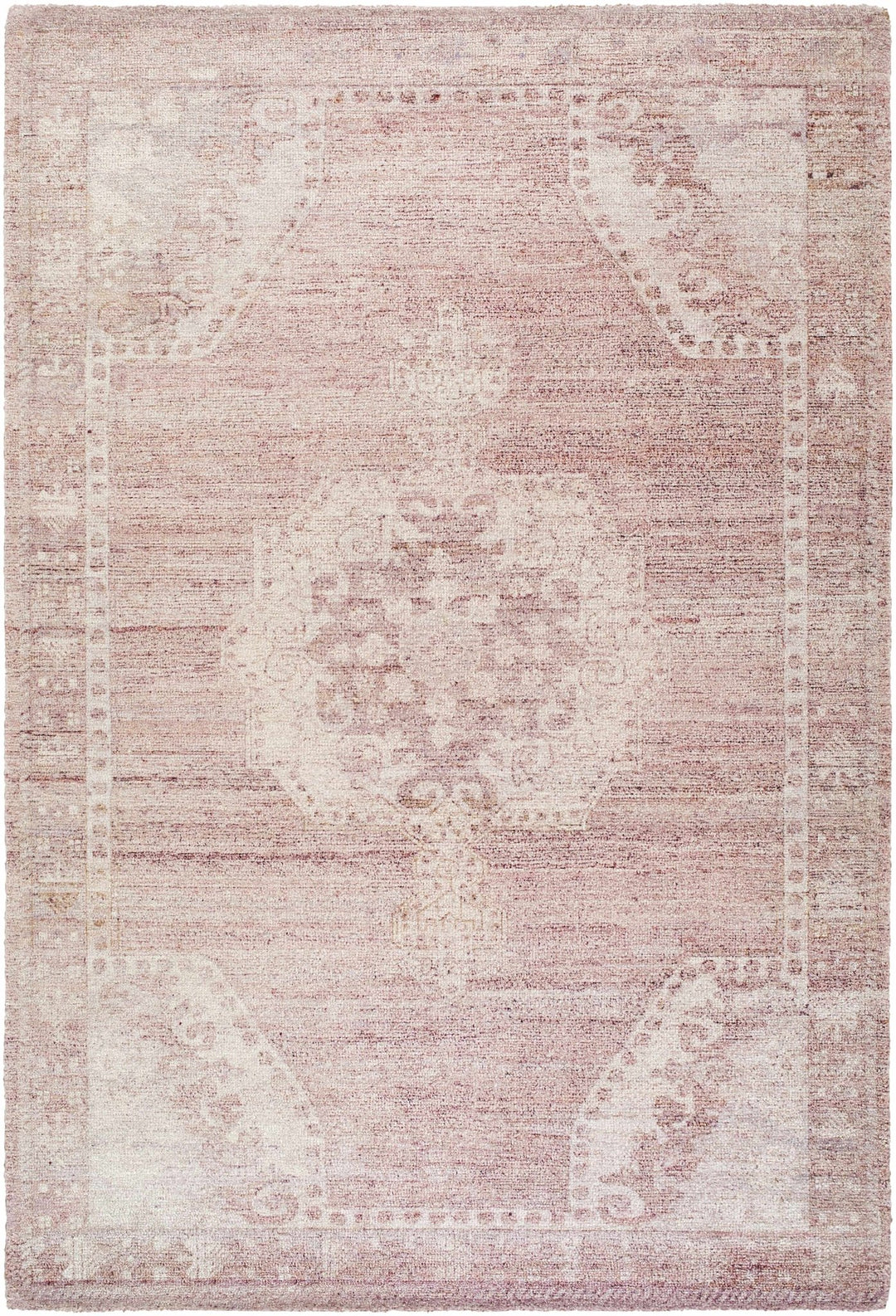 Alafin Traditional Style Hand Tufted Pink And Beige Area Rug - The Rug Decor
