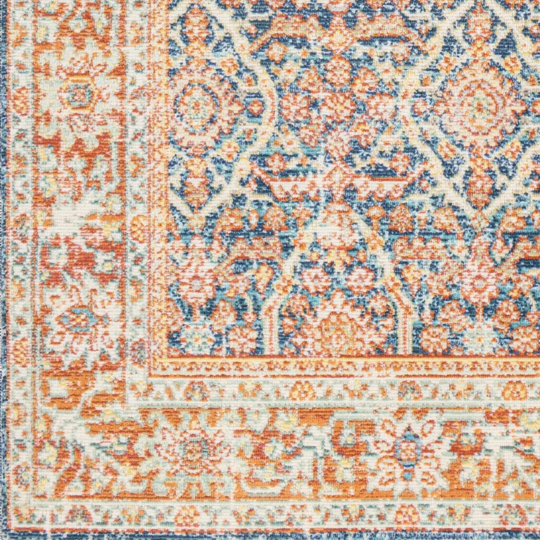 Alair Traditional Persian Orange And Blue Area Rug - The Rug Decor