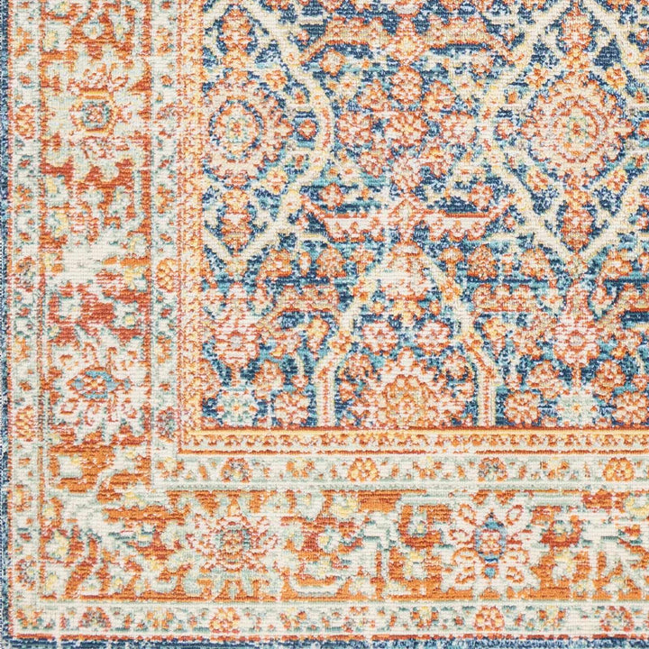 Alair Traditional Persian Orange And Blue Area Rug - The Rug Decor