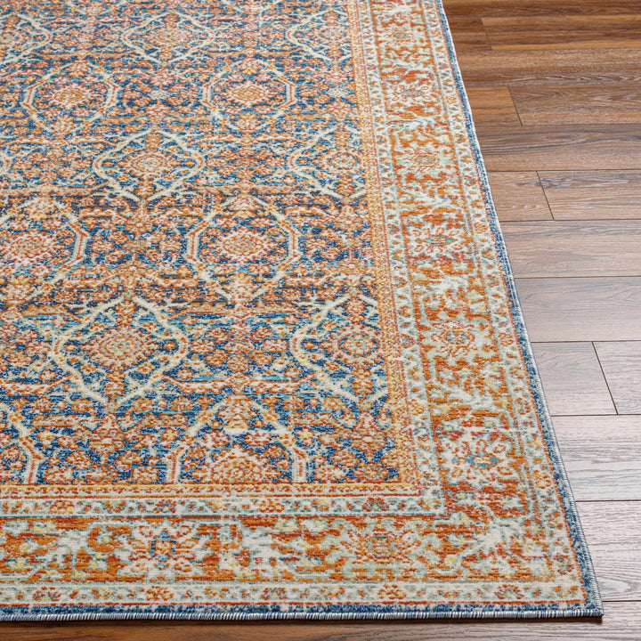 Alair Traditional Persian Orange And Blue Area Rug - The Rug Decor