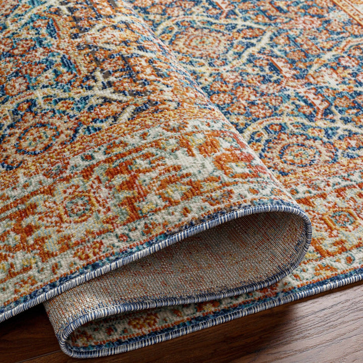 Alair Traditional Persian Orange And Blue Area Rug - The Rug Decor